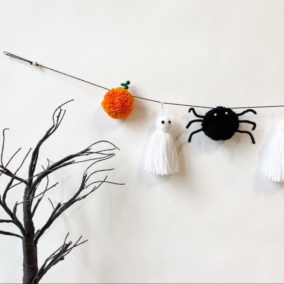 Handmade Ghost Spider Pumpkin Garland Halloween Decoration Cute Home Decor - Picture 2 of 7